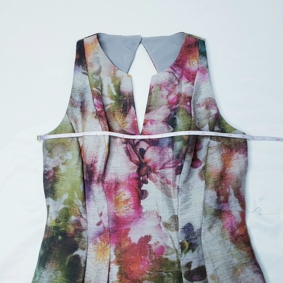 NWT Kay Unger Sleeveless Floral Watercolor Sheath Dress - Picture 6 of 12